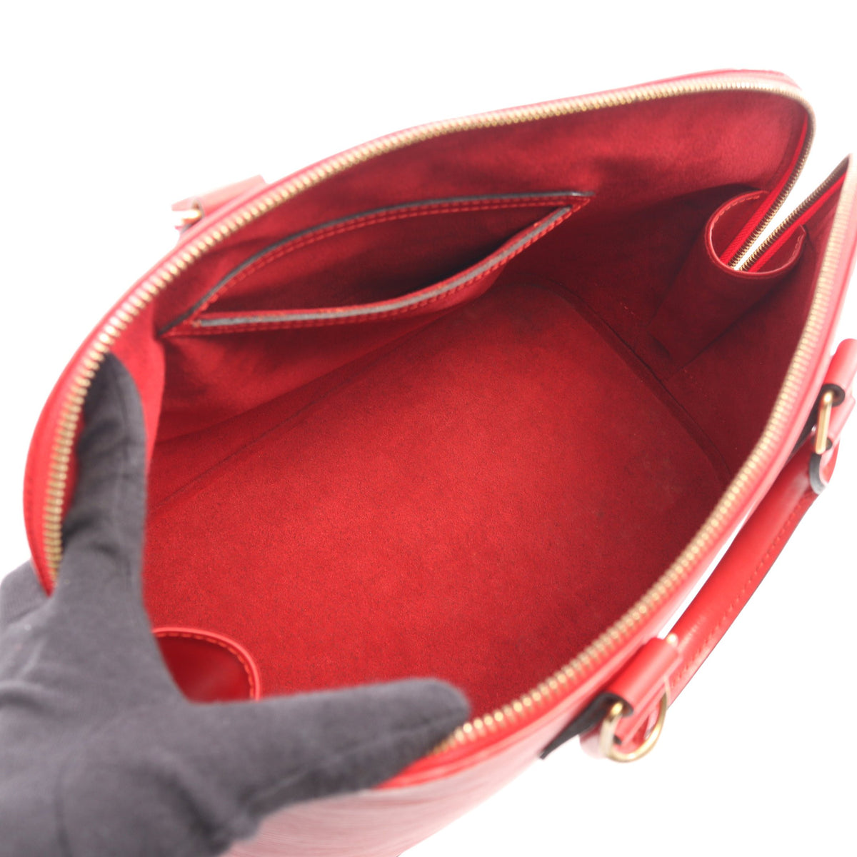 アルマ エピ カスティリアンレッド ハンドバッグ レザー レッド ルイヴィトン バッグ LOUIS VUITTON
