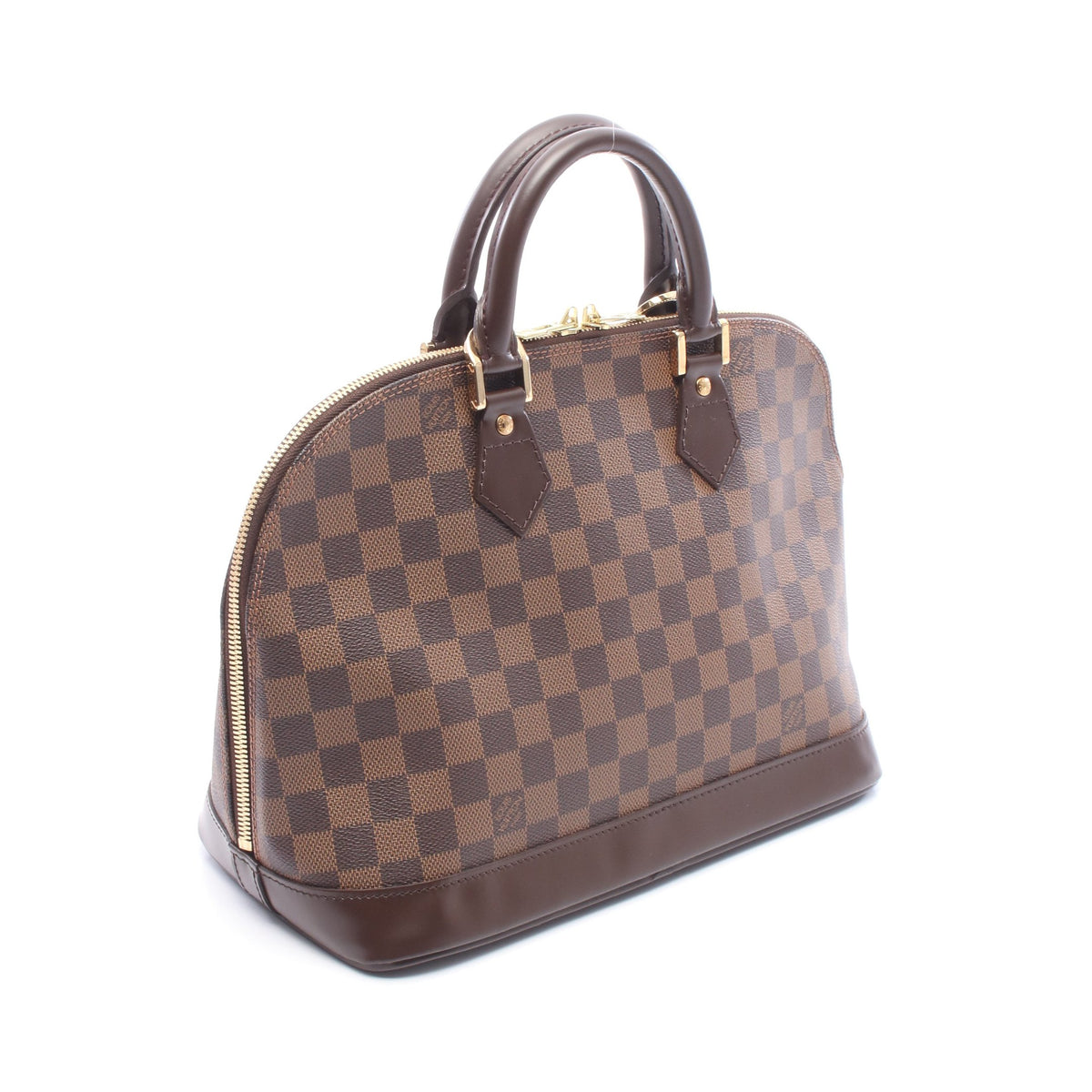 アルマ ダミエエベヌ ハンドバッグ PVC レザー ブラウン ルイヴィトン バッグ LOUIS VUITTON