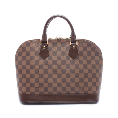 アルマ ダミエエベヌ ハンドバッグ PVC レザー ブラウン ルイヴィトン バッグ LOUIS VUITTON