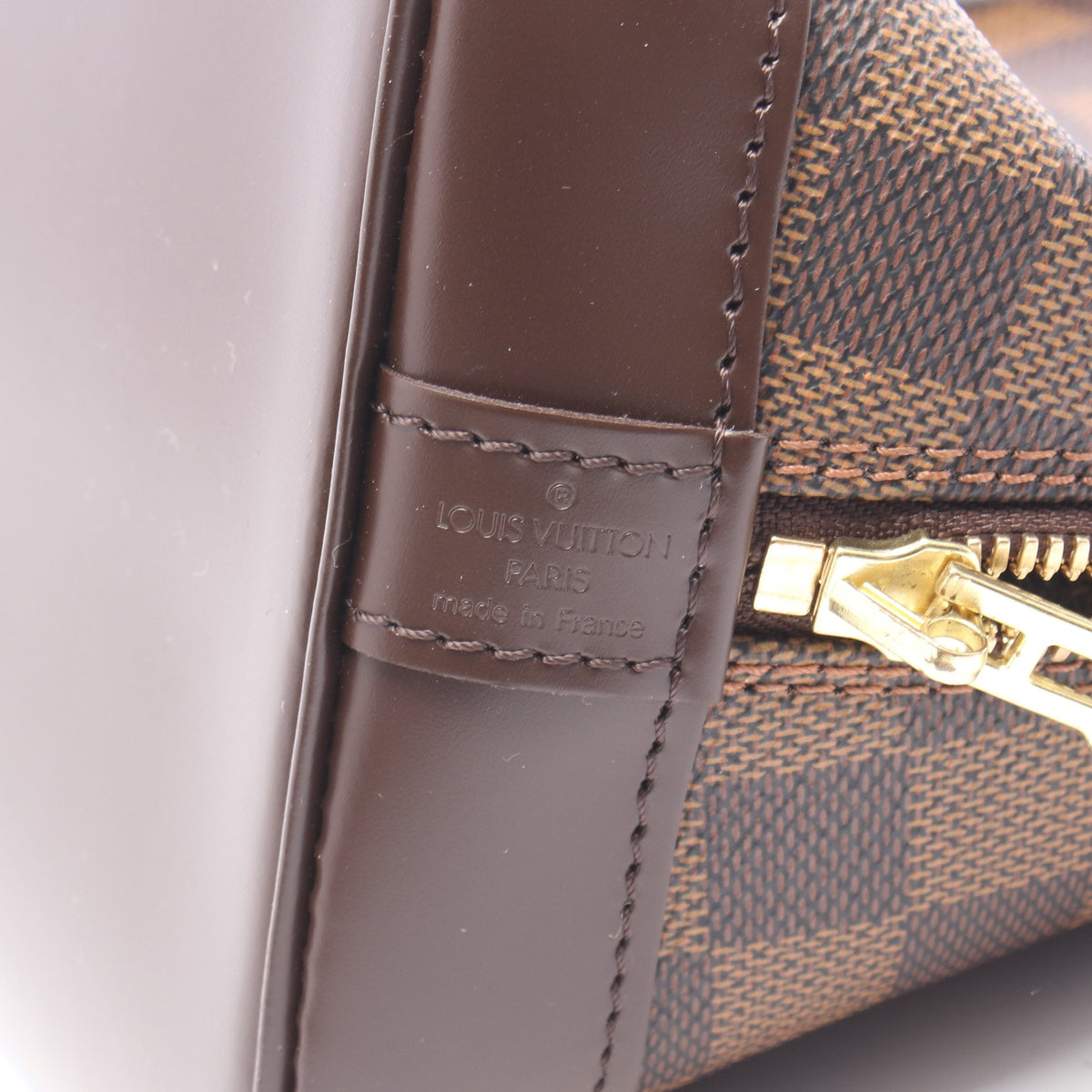 アルマ ダミエエベヌ ハンドバッグ PVC レザー ブラウン ルイヴィトン バッグ LOUIS VUITTON