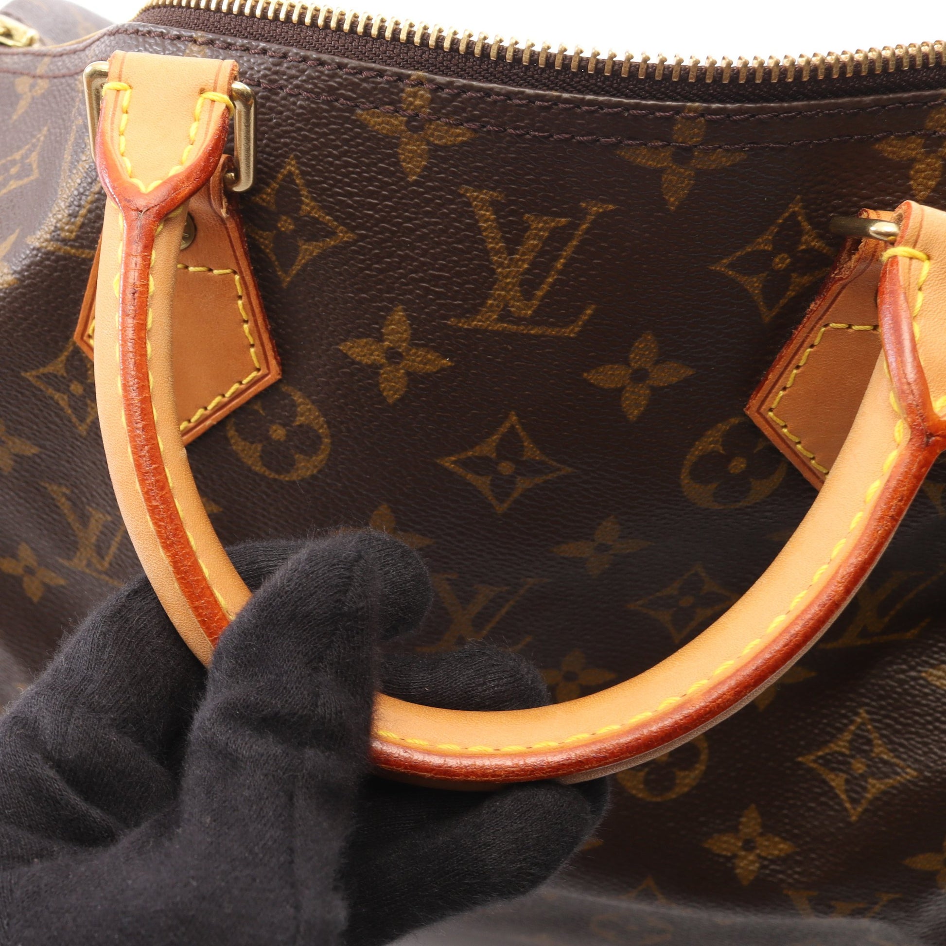 スピーディ40 モノグラム ハンドバッグ PVC レザー ブラウン ルイヴィトン バッグ LOUIS VUITTON