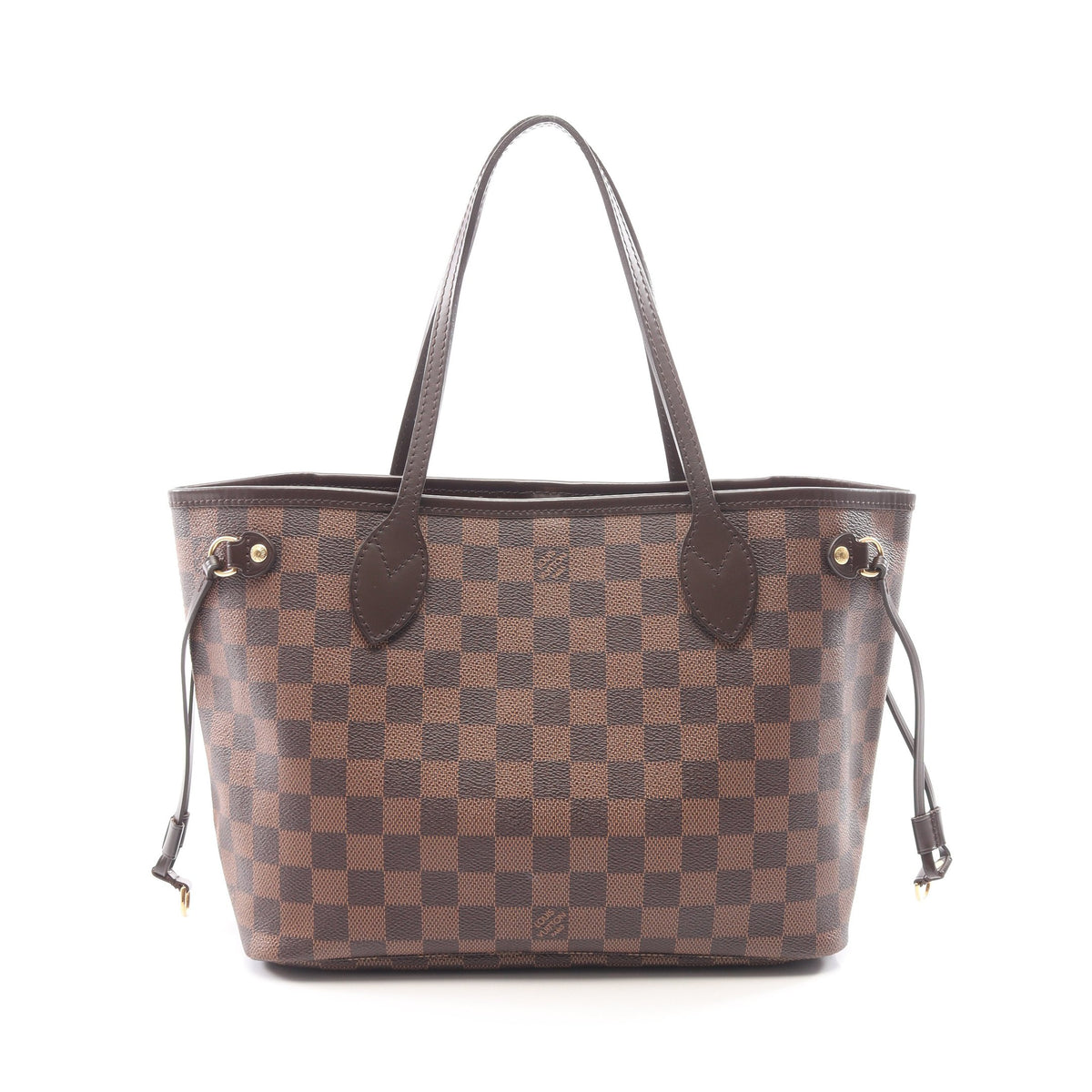 ネヴァーフルPM ダミエエベヌ ハンドバッグ トートバッグ PVC レザー ブラウン ルイヴィトン バッグ LOUIS VUITTON