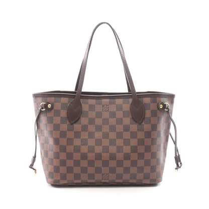 ネヴァーフルPM ダミエエベヌ ハンドバッグ トートバッグ PVC レザー ブラウン ルイヴィトン バッグ LOUIS VUITTON