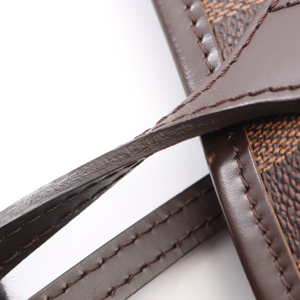 ネヴァーフルPM ダミエエベヌ ハンドバッグ トートバッグ PVC レザー ブラウン ルイヴィトン バッグ LOUIS VUITTON