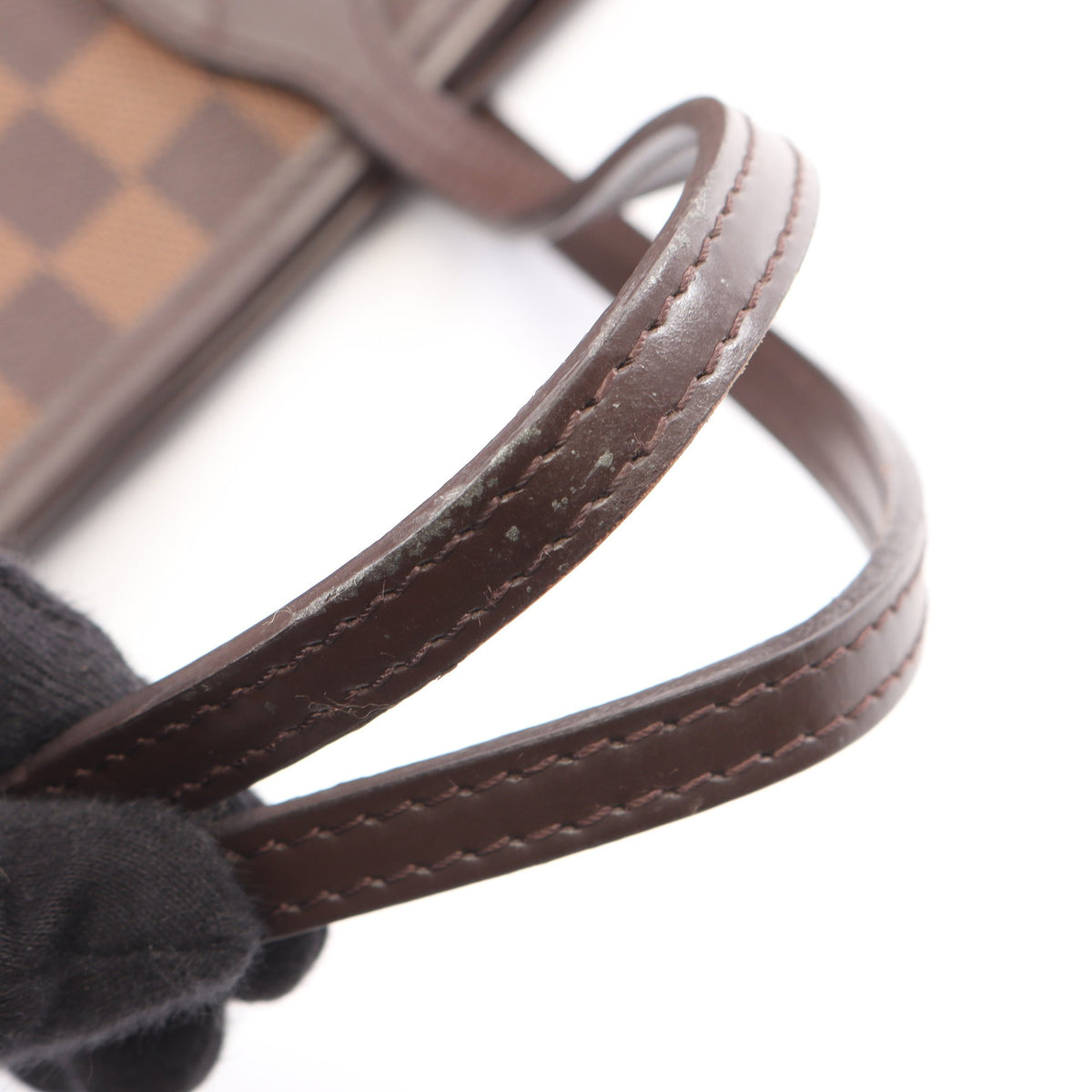 ネヴァーフルPM ダミエエベヌ ハンドバッグ トートバッグ PVC レザー ブラウン ルイヴィトン バッグ LOUIS VUITTON