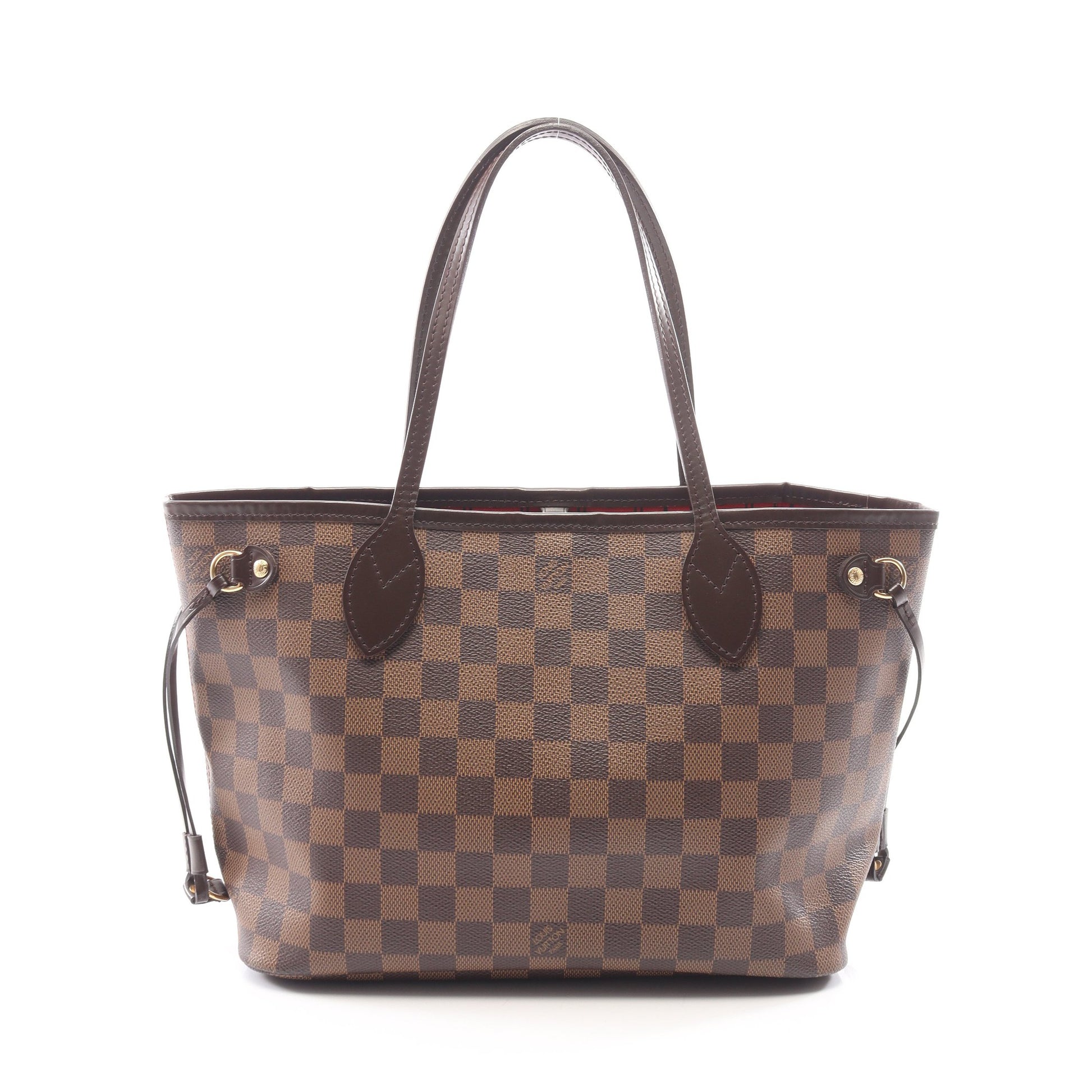 ネヴァーフルPM ダミエエベヌ ハンドバッグ トートバッグ PVC レザー ブラウン ルイヴィトン バッグ LOUIS VUITTON