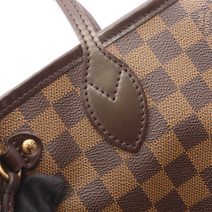 ネヴァーフルPM ダミエエベヌ ハンドバッグ トートバッグ PVC レザー ブラウン ルイヴィトン バッグ LOUIS VUITTON