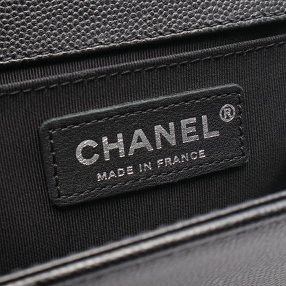 ボーイシャネル チェーンショルダーバッグ キャビアスキン ブラック シルバー金具 シャネル バッグ CHANEL