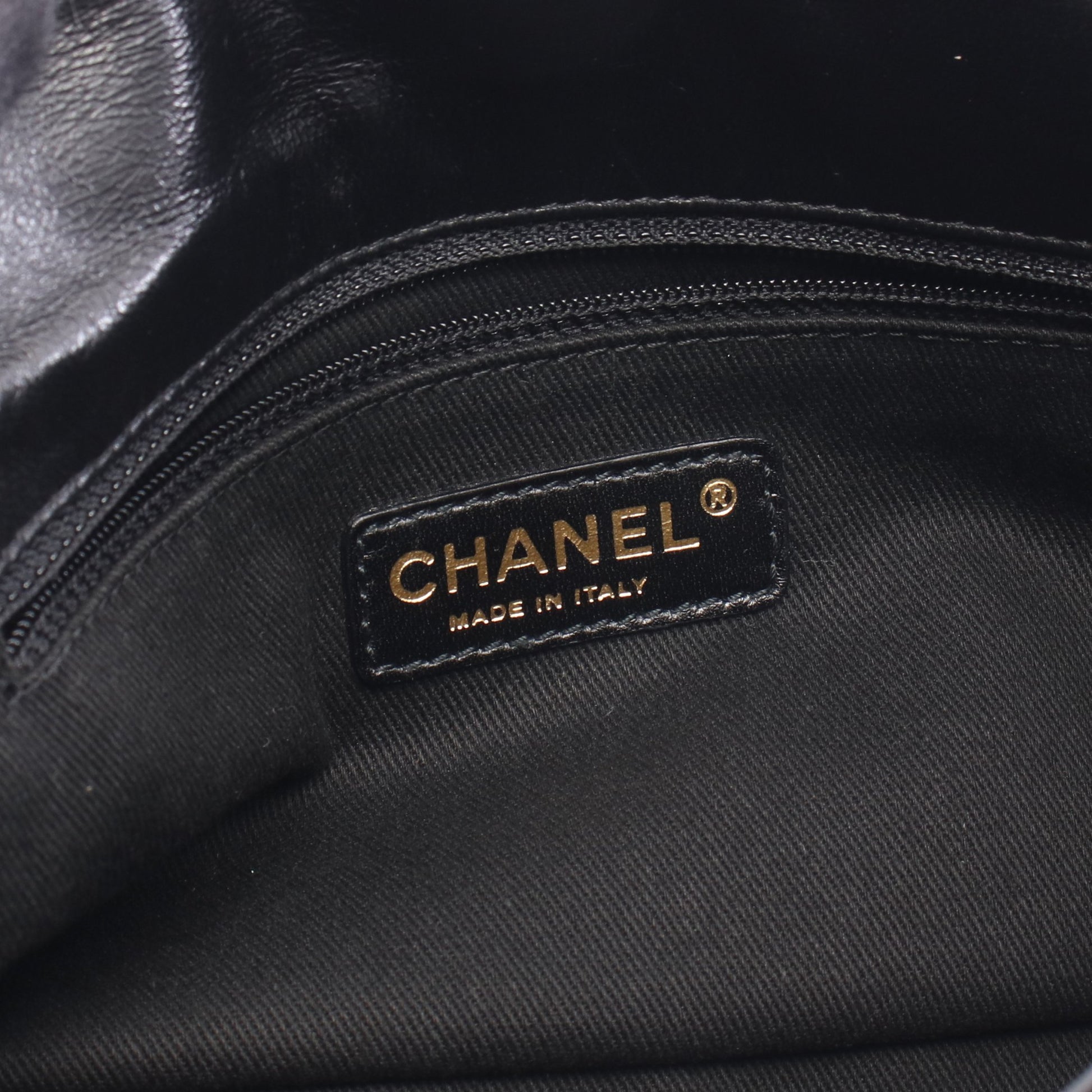 チェーンショルダーバッグ キャンバス レザー ブラック ゴールド金具 シャネル バッグ CHANEL