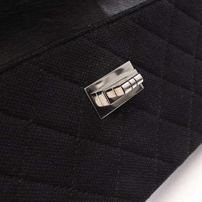 2.55 マトラッセ イーストウエスト チェーンショルダーバッグ キャンバス エナメルレザー ブラック シルバー金具 シャネル バッグ CHANEL