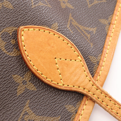 ネヴァーフルMM モノグラム ショルダーバッグ トートバッグ PVC レザー ブラウン ルイヴィトン バッグ LOUIS VUITTON