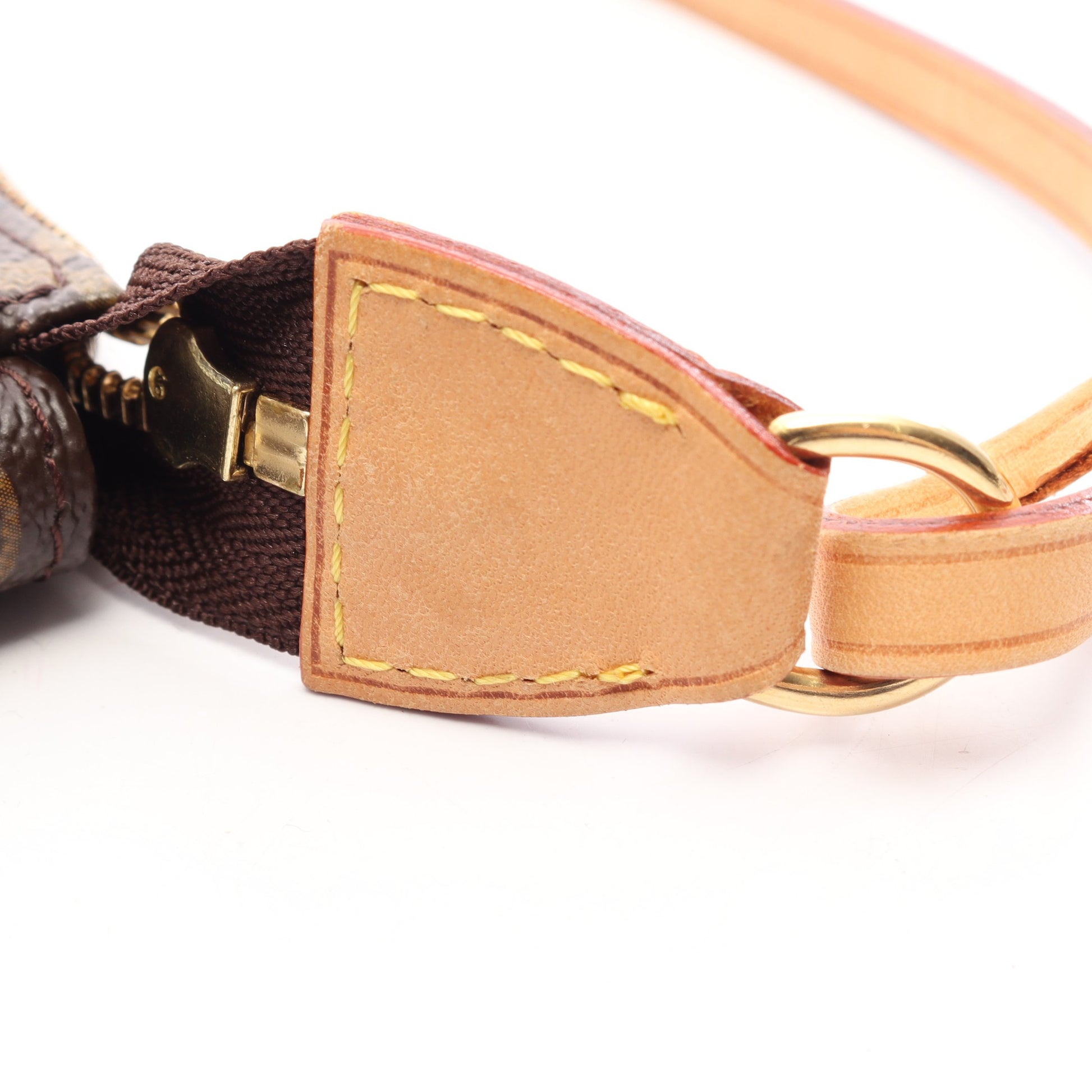 ポシェット アクセソワール モノグラムローズ ハンドバッグ PVC レザー ブラウン マルチカラー ルイヴィトン バッグ LOUIS VUITTON