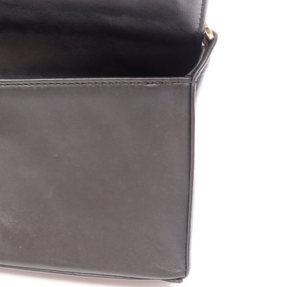 チョコバー ココマーク ワンショルダーバッグ ラムスキン ブラック ゴールド金具 シャネル バッグ CHANEL