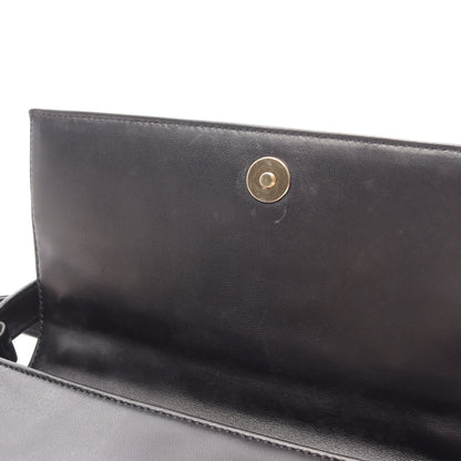 チョコバー ココマーク ワンショルダーバッグ ラムスキン ブラック ゴールド金具 シャネル バッグ CHANEL