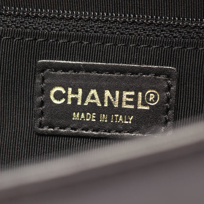 チョコバー ココマーク ワンショルダーバッグ ラムスキン ブラック ゴールド金具 シャネル バッグ CHANEL