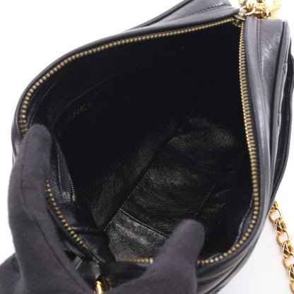 マトラッセ タッセル チェーンショルダーバッグ ラムスキン ブラック ゴールド金具 シャネル バッグ CHANEL