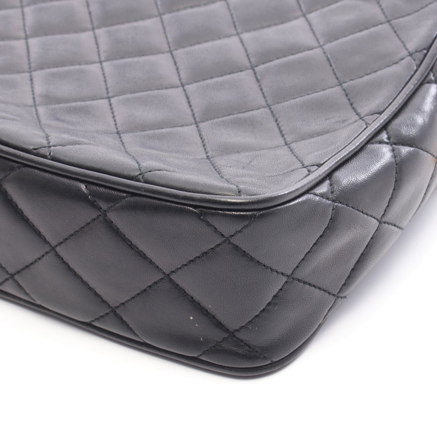 マトラッセ タッセル チェーンショルダーバッグ ラムスキン ブラック ゴールド金具 シャネル バッグ CHANEL