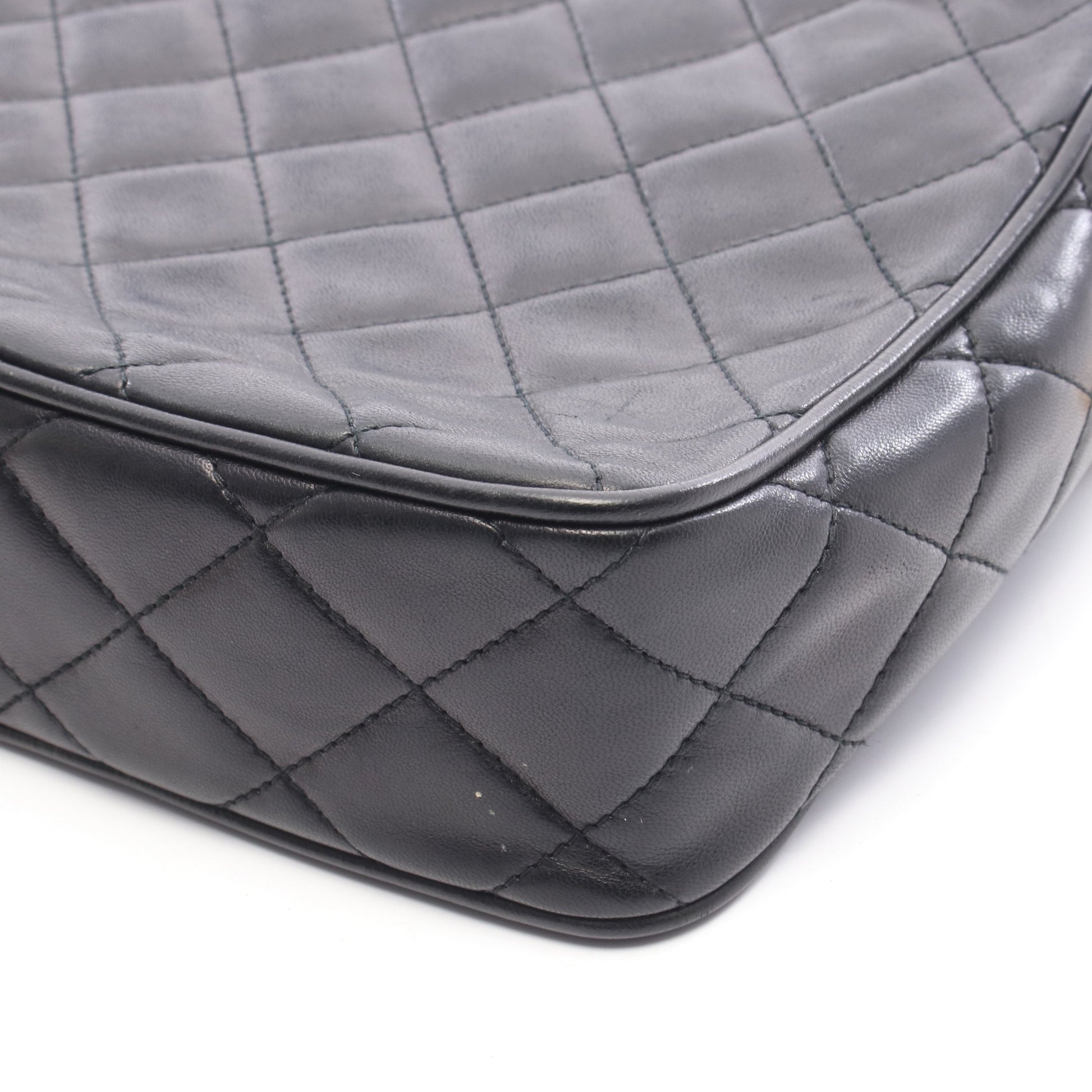 マトラッセ タッセル チェーンショルダーバッグ ラムスキン ブラック ゴールド金具 シャネル バッグ CHANEL