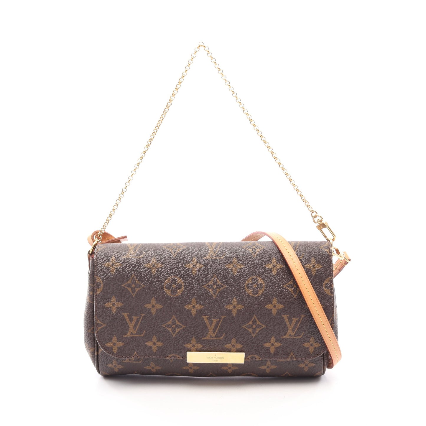 フェイボリットMM モノグラム 2WAY チェーンハンドバッグ PVC レザー ブラウン ルイヴィトン バッグ LOUIS VUITTON
