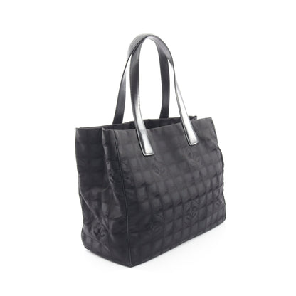 ニュートラベルラインMM ハンドバッグ トートバッグ ナイロンキャンバス レザー ブラック ゴールド金具 シャネル バッグ CHANEL