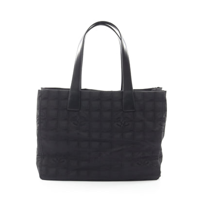 ニュートラベルラインMM ハンドバッグ トートバッグ ナイロンキャンバス レザー ブラック ゴールド金具 シャネル バッグ CHANEL