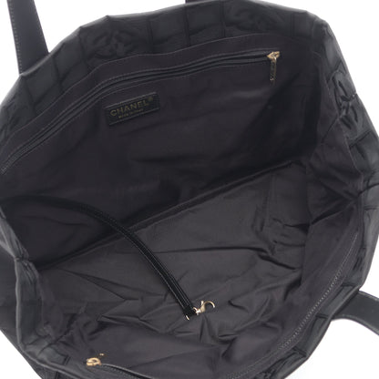 ニュートラベルラインMM ハンドバッグ トートバッグ ナイロンキャンバス レザー ブラック ゴールド金具 シャネル バッグ CHANEL