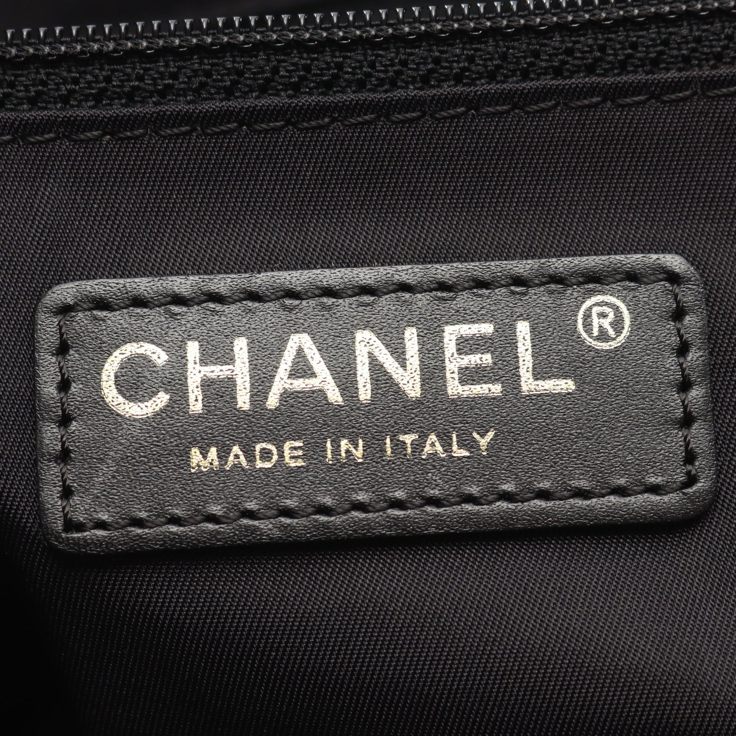 ニュートラベルラインMM ハンドバッグ トートバッグ ナイロンキャンバス レザー ブラック ゴールド金具 シャネル バッグ CHANEL