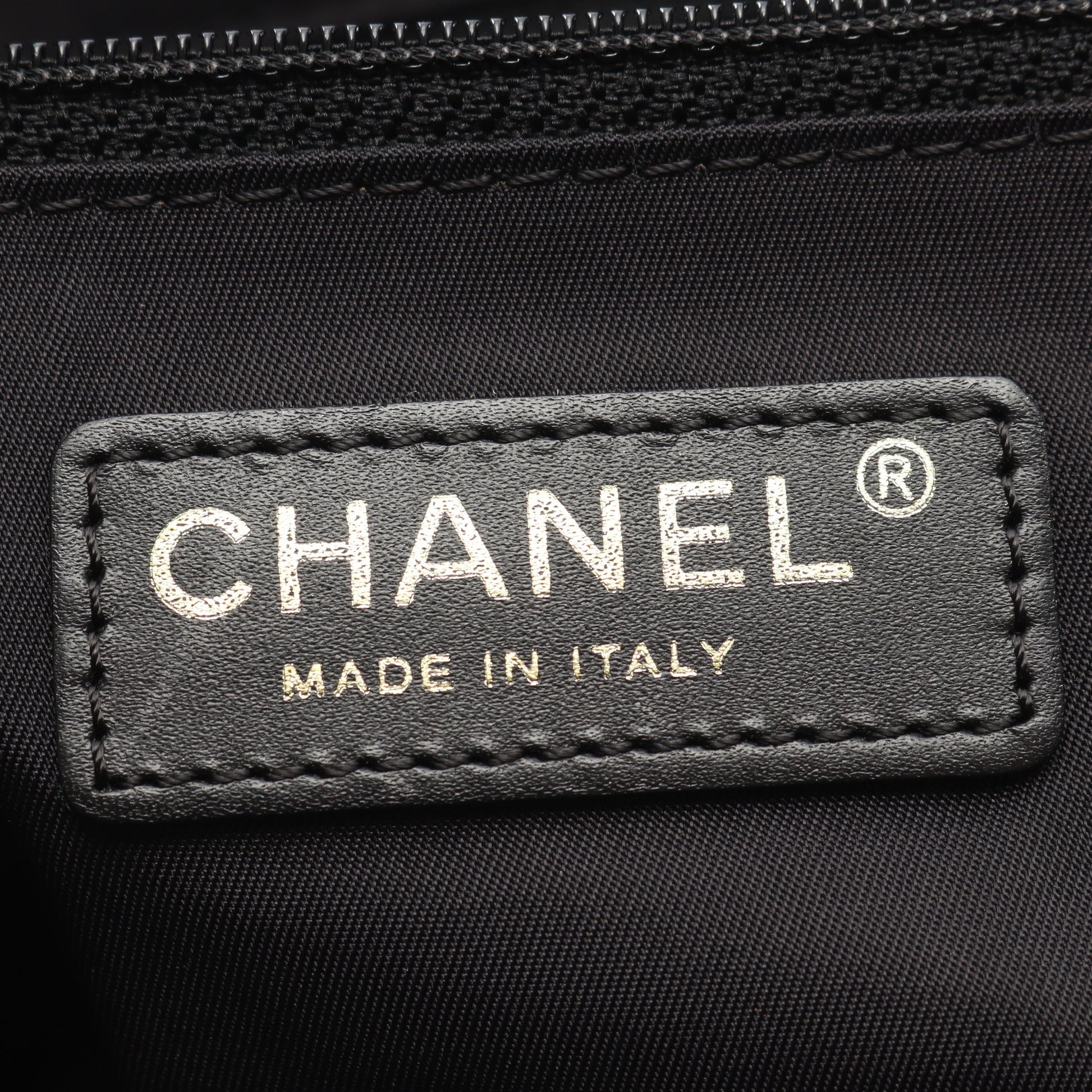 ニュートラベルラインMM ハンドバッグ トートバッグ ナイロンキャンバス レザー ブラック ゴールド金具 シャネル バッグ CHANEL