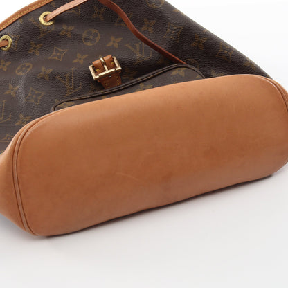 モンスリMM モノグラム バックパック リュックサック PVC レザー ブラウン ルイヴィトン バッグ LOUIS VUITTON