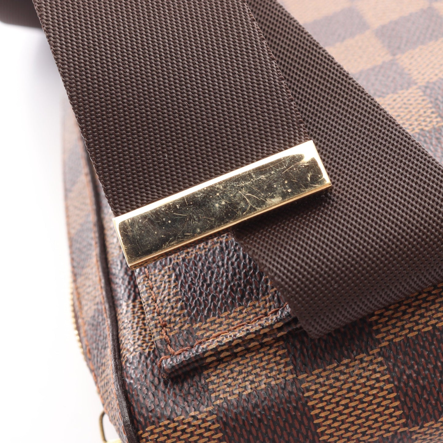 ジェロニモス ダミエエベヌ ボディバッグ PVC ブラウン ルイヴィトン バッグ LOUIS VUITTON