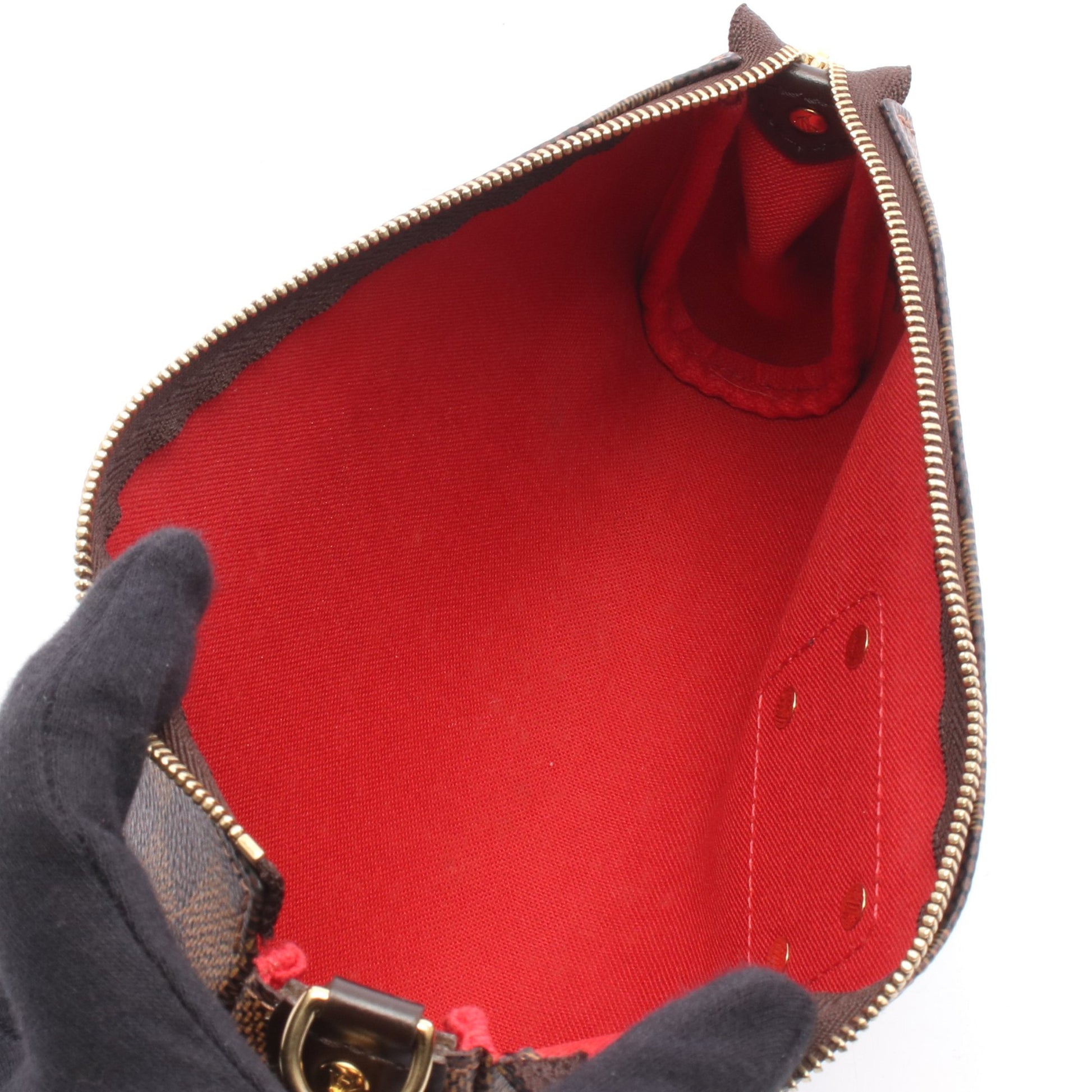 エヴァ ダミエエベヌ 2WAY チェーンハンドバッグ PVC レザー ブラウン ルイヴィトン バッグ LOUIS VUITTON