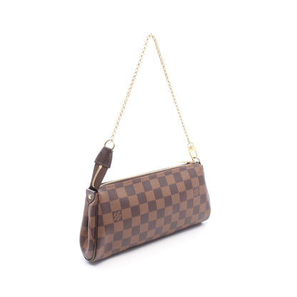 エヴァ ダミエエベヌ 2WAY チェーンハンドバッグ PVC レザー ブラウン ルイヴィトン バッグ LOUIS VUITTON