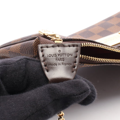 エヴァ ダミエエベヌ 2WAY チェーンハンドバッグ PVC レザー ブラウン ルイヴィトン バッグ LOUIS VUITTON