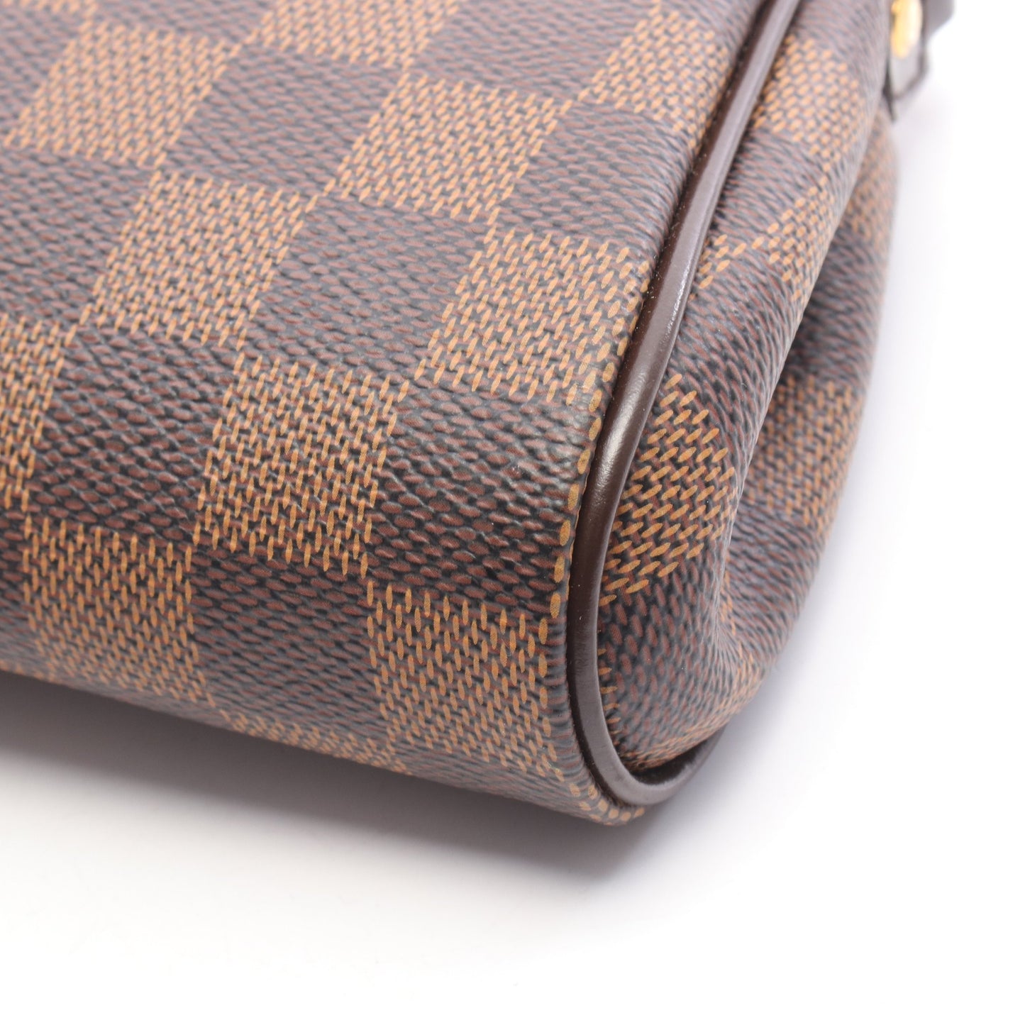 エヴァ ダミエエベヌ 2WAY チェーンハンドバッグ PVC レザー ブラウン ルイヴィトン バッグ LOUIS VUITTON