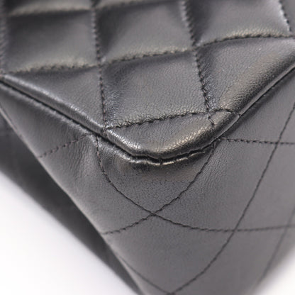 マトラッセ Wフラップ Wチェーンショルダーバッグ ラムスキン ブラック ゴールド金具 シャネル バッグ CHANEL