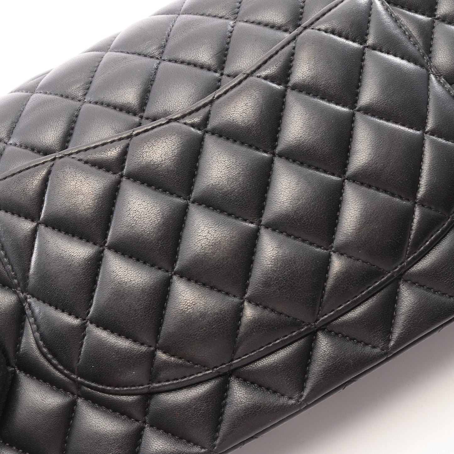 マトラッセ Wフラップ Wチェーンショルダーバッグ ラムスキン ブラック ゴールド金具 シャネル バッグ CHANEL