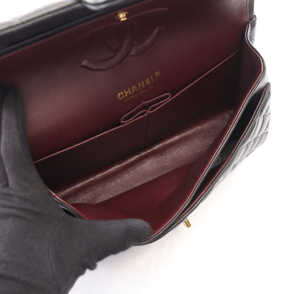 マトラッセ Wフラップ Wチェーンショルダーバッグ ラムスキン ブラック ゴールド金具 シャネル バッグ CHANEL
