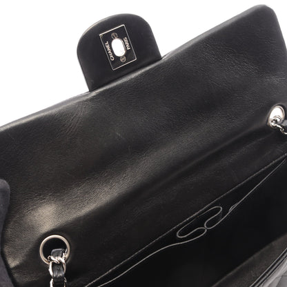 マトラッセ イーストウエスト チェーンショルダーバッグ ラムスキン ブラック シルバー金具 シャネル バッグ CHANEL