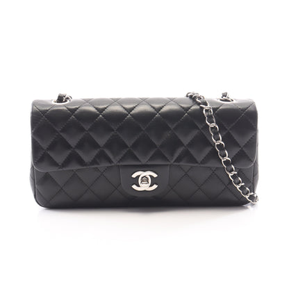 マトラッセ イーストウエスト チェーンショルダーバッグ ラムスキン ブラック シルバー金具 シャネル バッグ CHANEL
