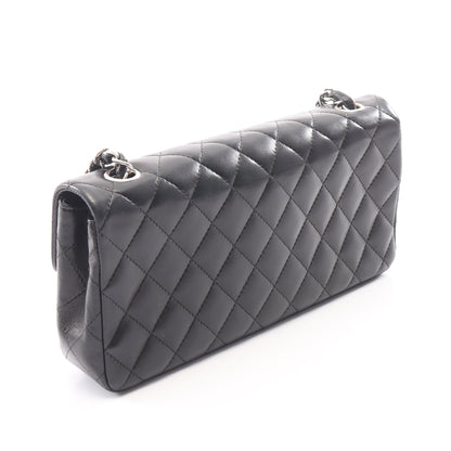 マトラッセ イーストウエスト チェーンショルダーバッグ ラムスキン ブラック シルバー金具 シャネル バッグ CHANEL