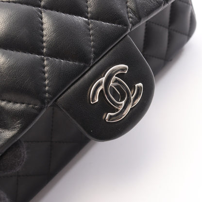 マトラッセ イーストウエスト チェーンショルダーバッグ ラムスキン ブラック シルバー金具 シャネル バッグ CHANEL
