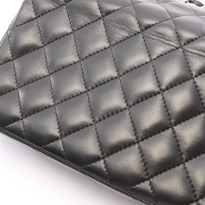 マトラッセ イーストウエスト チェーンショルダーバッグ ラムスキン ブラック シルバー金具 シャネル バッグ CHANEL