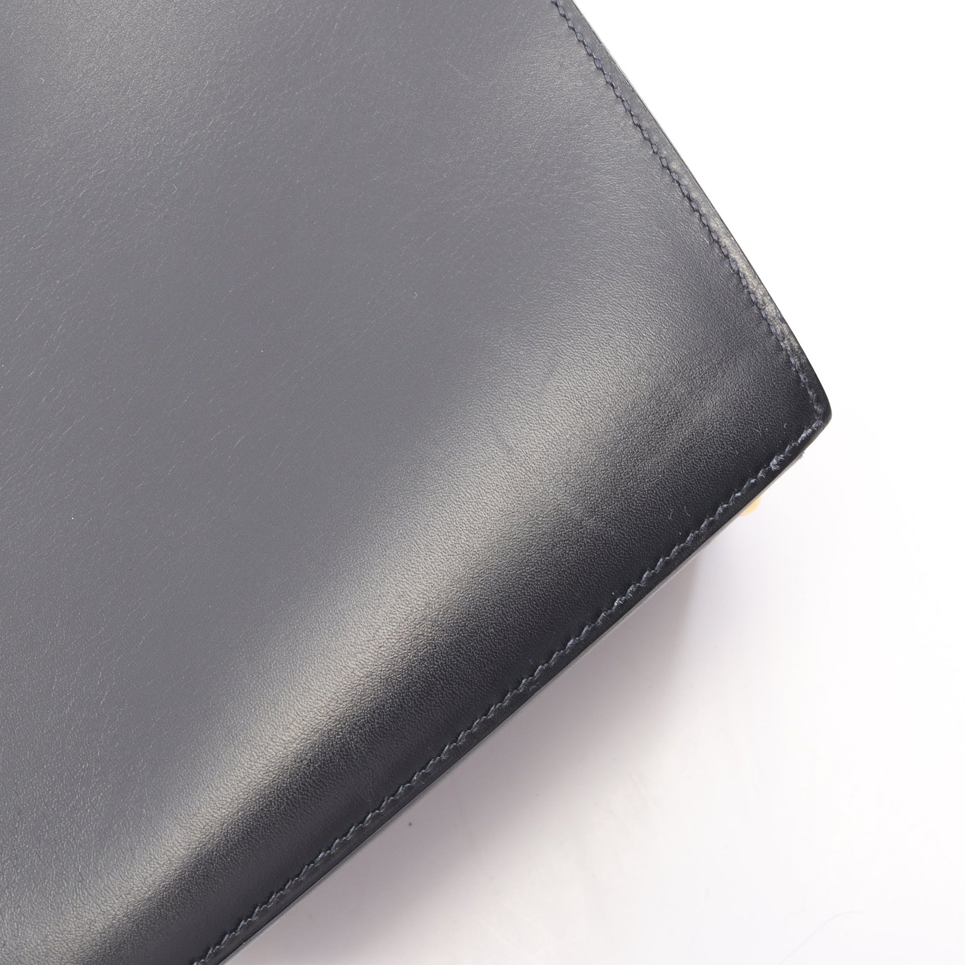 コカーズ ブルーインディゴ ハンドバッグ ボックスカーフ ネイビー ゴールド金具 ○X刻印 エルメス バッグ HERMES