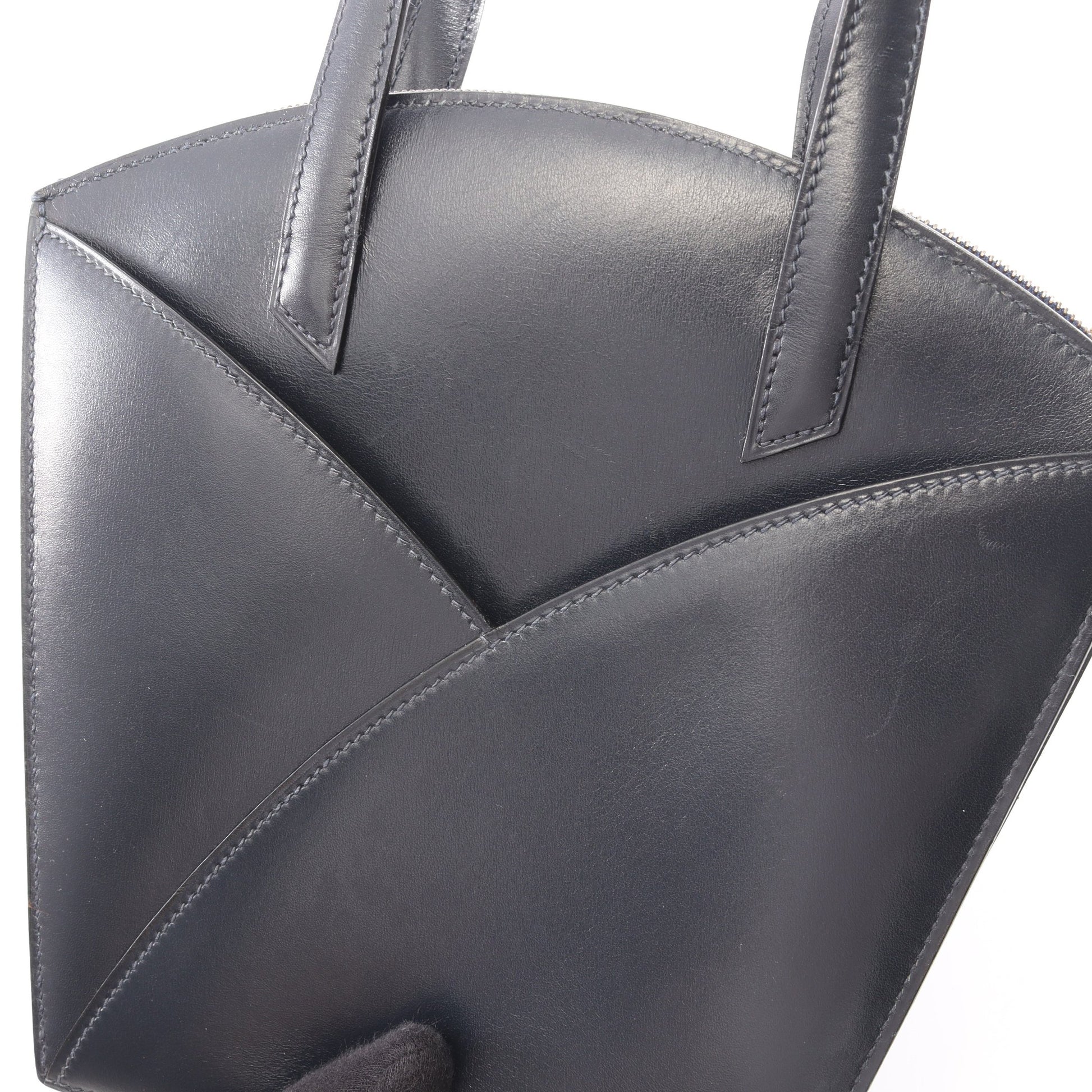コカーズ ブルーインディゴ ハンドバッグ ボックスカーフ ネイビー ゴールド金具 ○X刻印 エルメス バッグ HERMES