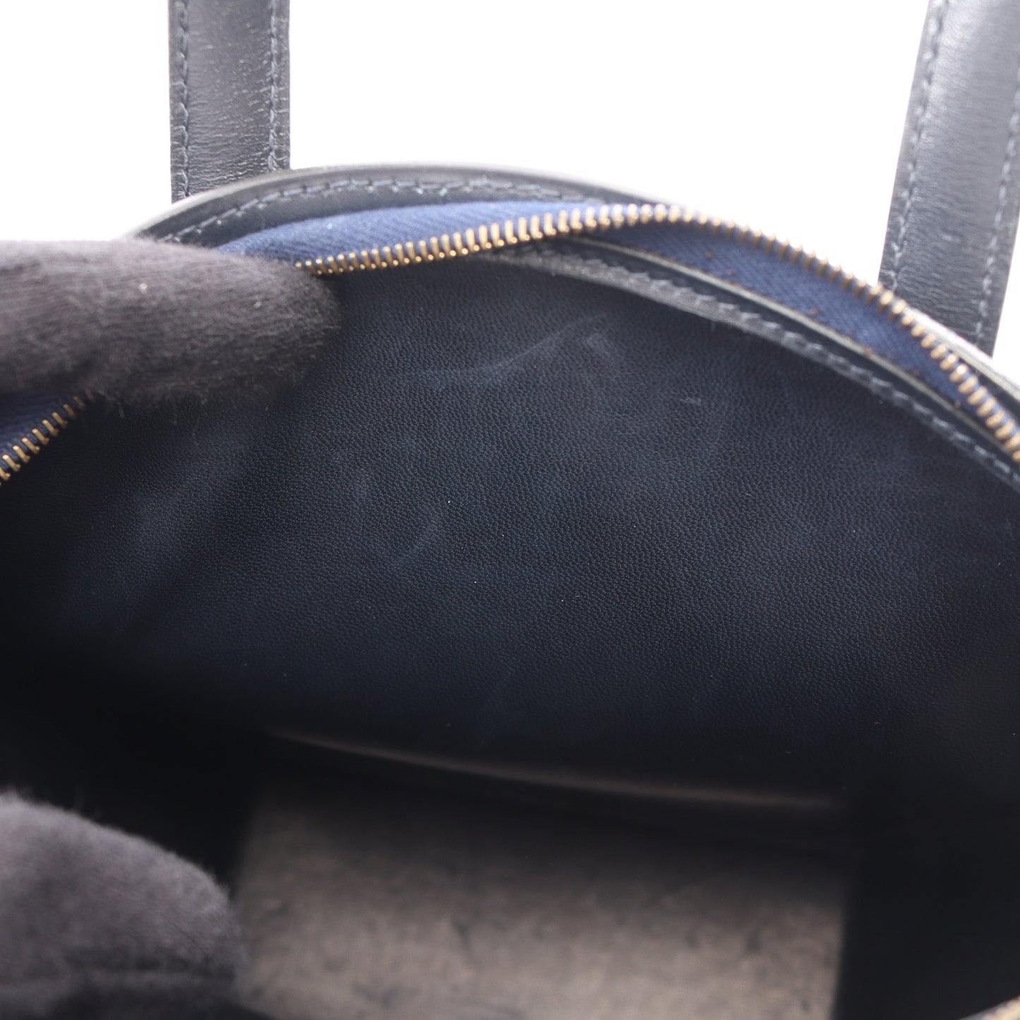 コカーズ ブルーインディゴ ハンドバッグ ボックスカーフ ネイビー ゴールド金具 ○X刻印 エルメス バッグ HERMES