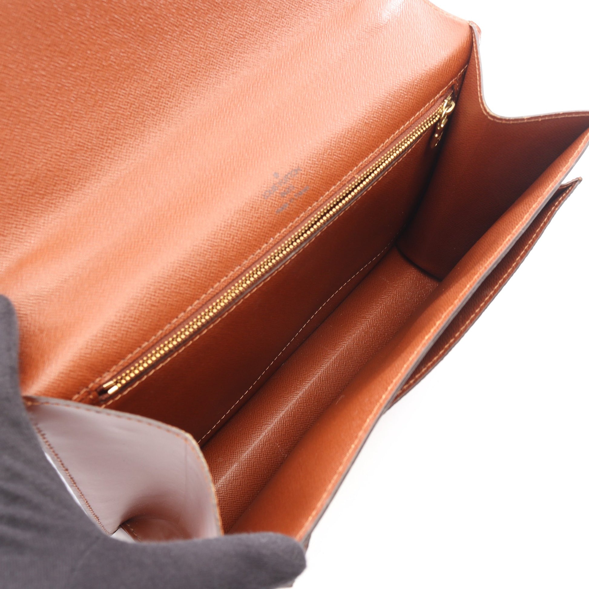 モンソー モノグラム 2WAY ハンドバッグ PVC レザー ブラウン ルイヴィトン バッグ LOUIS VUITTON