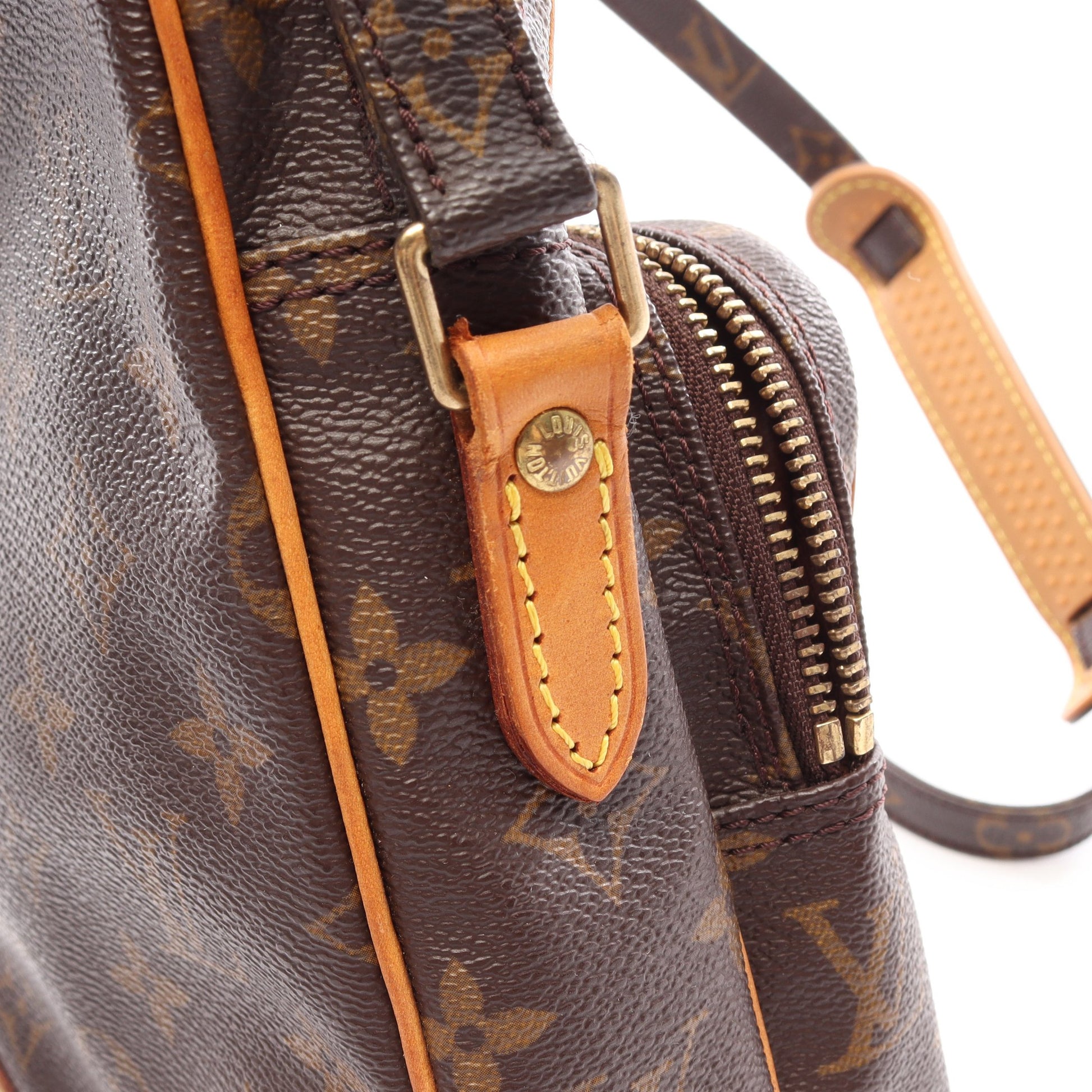 アマゾン モノグラム ショルダーバッグ PVC レザー ブラウン ルイヴィトン バッグ LOUIS VUITTON