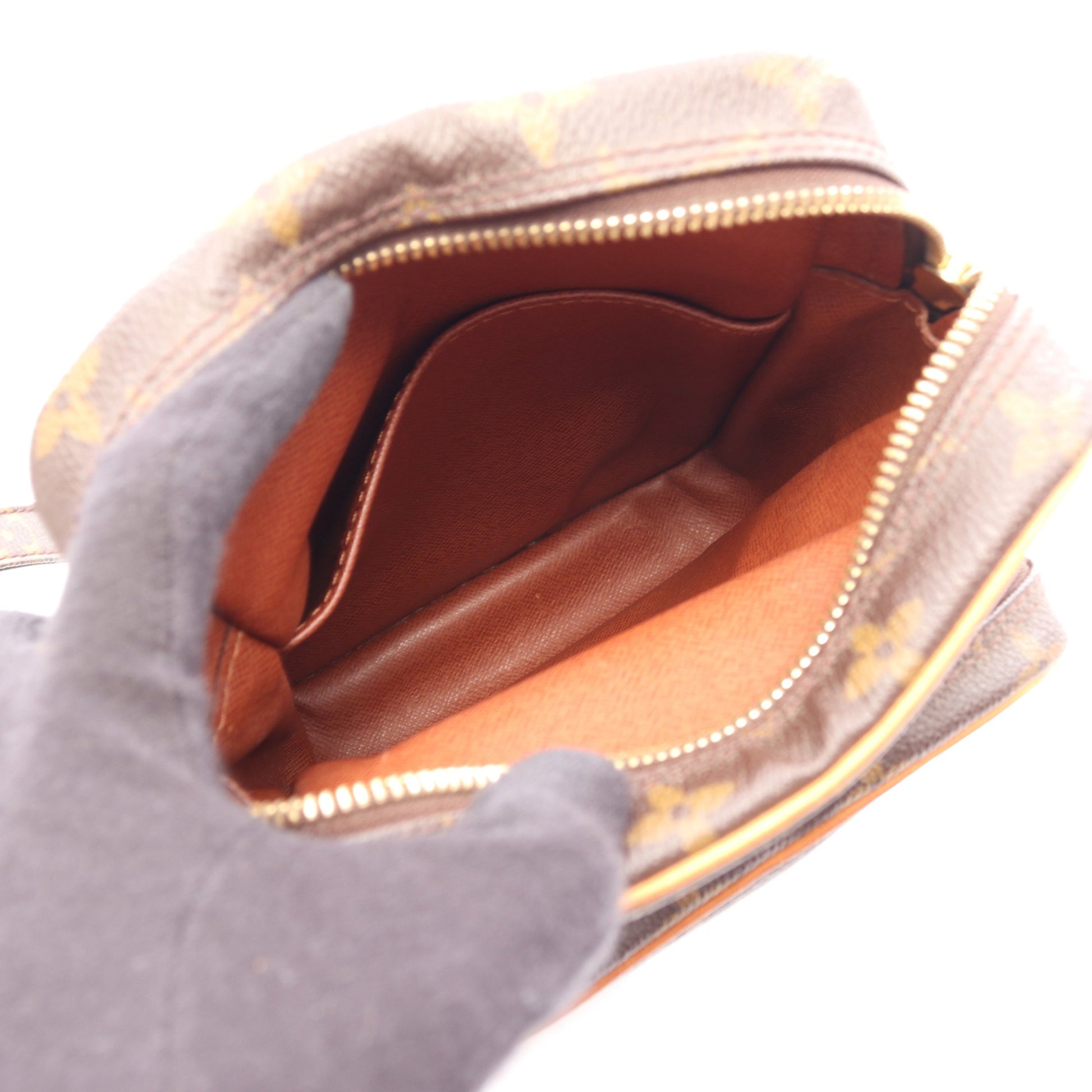 アマゾン モノグラム ショルダーバッグ PVC レザー ブラウン ルイヴィトン バッグ LOUIS VUITTON
