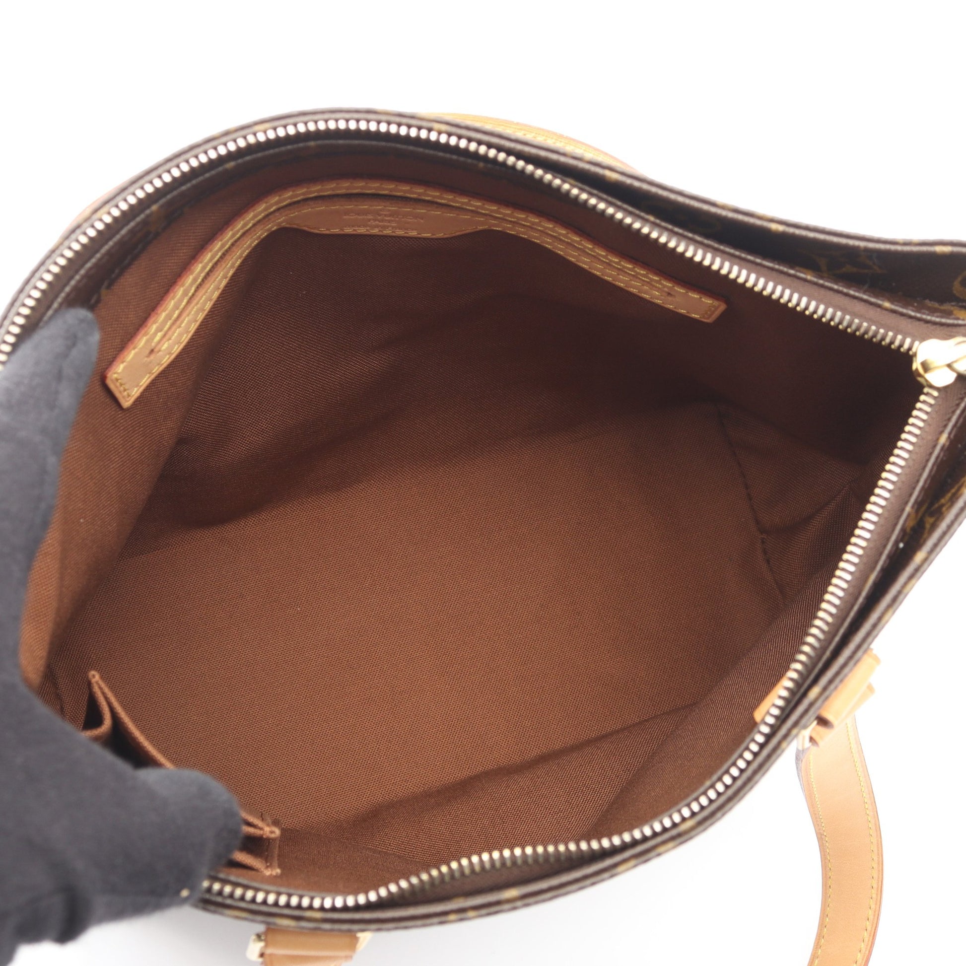 カバピアノ モノグラム ショルダーバッグ PVC レザー ブラウン ルイヴィトン バッグ LOUIS VUITTON