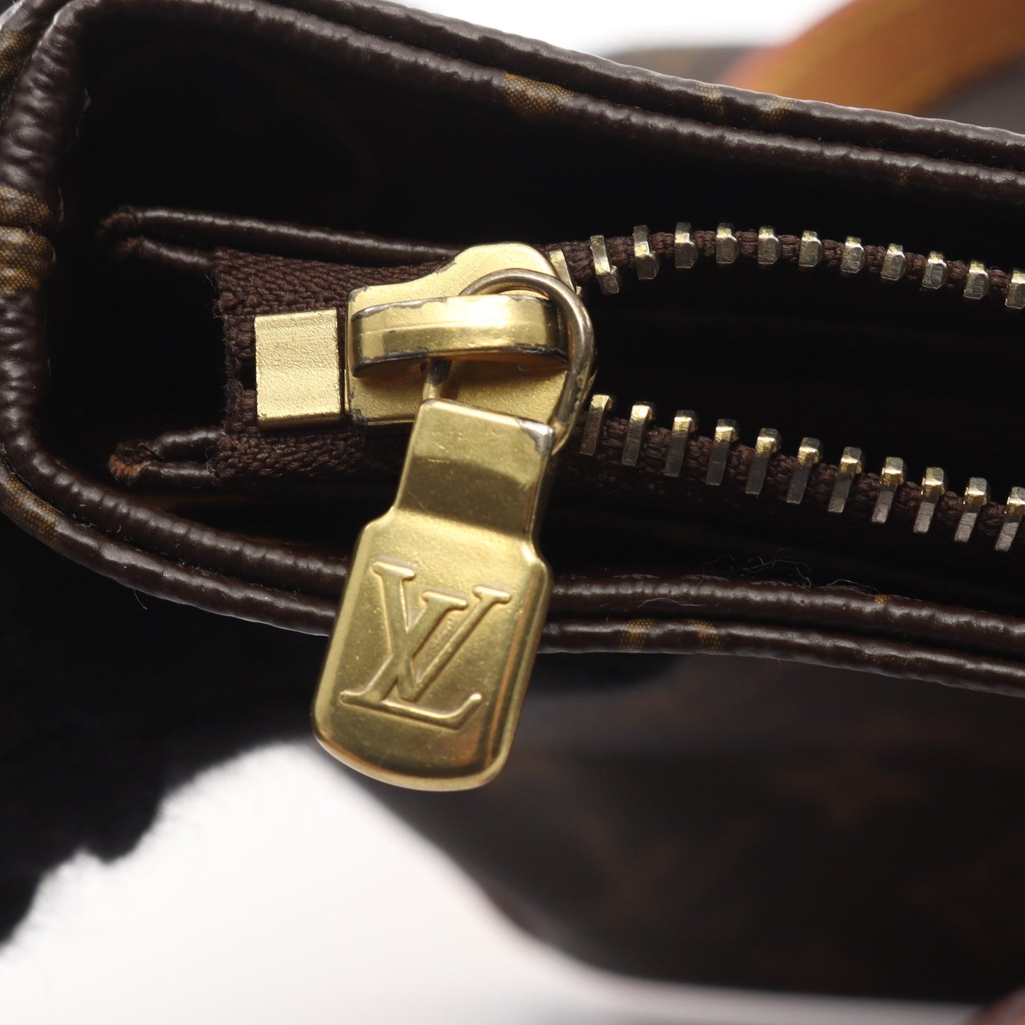 カバピアノ モノグラム ショルダーバッグ PVC レザー ブラウン ルイヴィトン バッグ LOUIS VUITTON